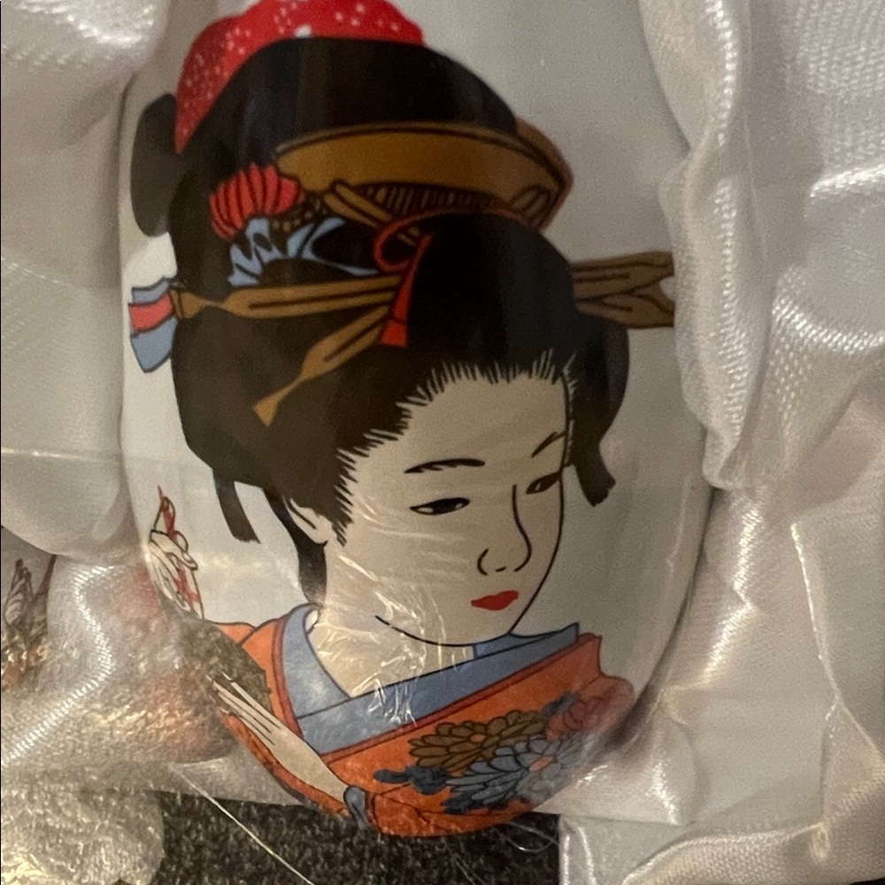 #1199=Elegant Geisha Tea Set - White and Red - Picture 3 of 12